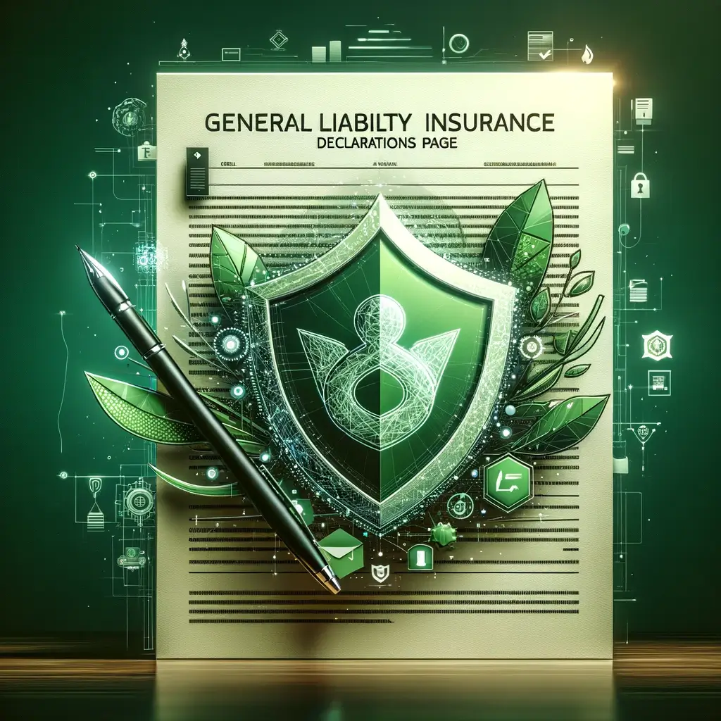 Carvo Insurance Group general liability insurance declarations page