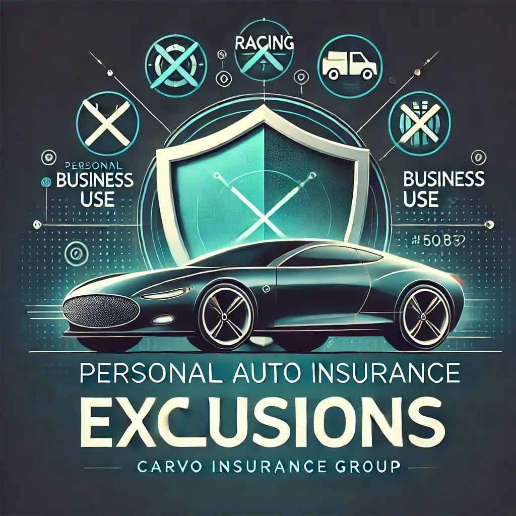 Carvo Insurance Group personal auto insurance exclusions